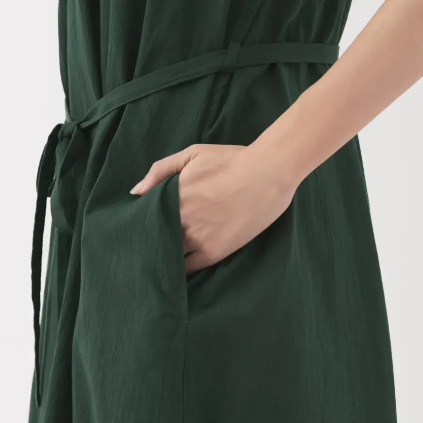 Women's High Twisted Veil French Sleeve Dress