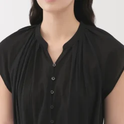 Women's High Twisted Veil French Sleeve Dress