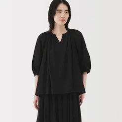 Women's High Twisted Veil Short Sleeve Blouse