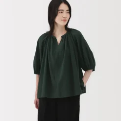 Women's High Twisted Veil Short Sleeve Blouse