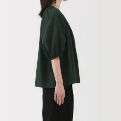 Women's High Twisted Veil Short Sleeve Blouse