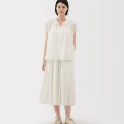 Women's High Twisted Veil Gathered Skirt
