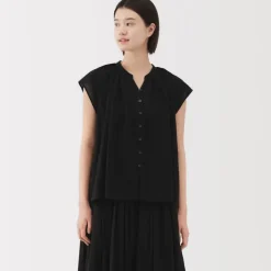 Women's High Twisted Veil French Sleeve Blouse