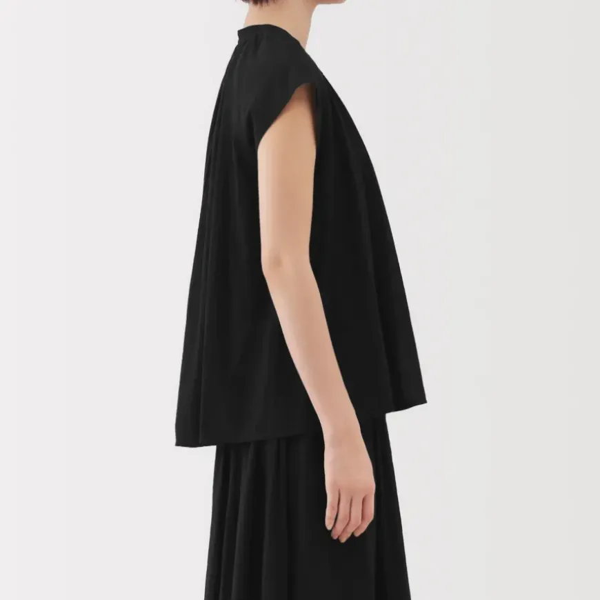 Women's High Twisted Veil French Sleeve Blouse