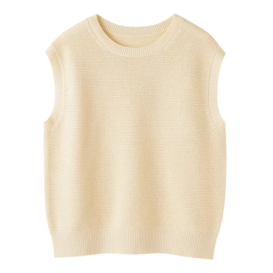 Women's High Twisted Yarn Mesh French Sleeve Sweater