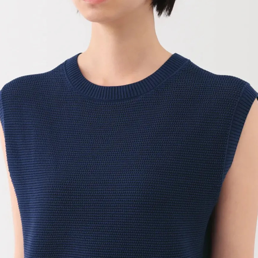 Women's High Twisted Yarn Mesh French Sleeve Sweater