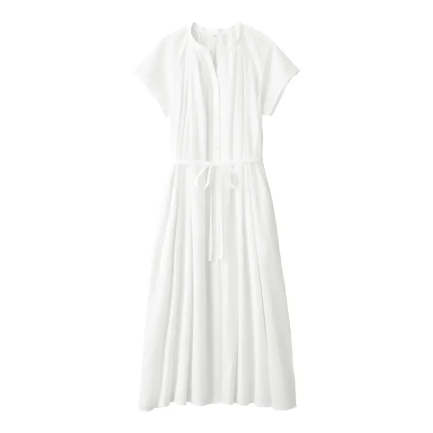 Women's High-Twist Veil French Sleeve Dress