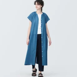 Women's High-Twist Veil French Sleeve Dress