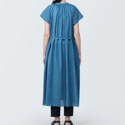 Women's High-Twist Veil French Sleeve Dress