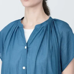 Women's High-Twist Veil French Sleeve Dress