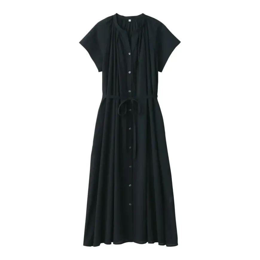 Women's High-Twist Veil French Sleeve Dress