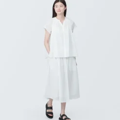 Women's High-Twist Veil French Sleeve Blouse