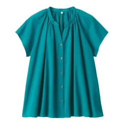 Women's High-Twist Veil French Sleeve Blouse
