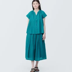 Women's High-Twist Veil French Sleeve Blouse