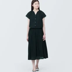 Women's High-Twist Veil French Sleeve Blouse