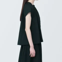 Women's High-Twist Veil French Sleeve Blouse