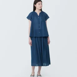 Women's High-Twist Veil French Sleeve Blouse
