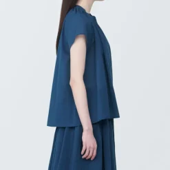 Women's High-Twist Veil French Sleeve Blouse