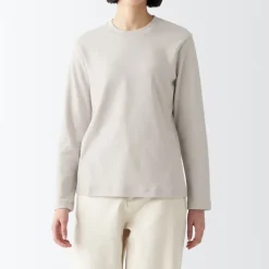 Women's Interlock Knit Crew Neck Long Sleeve T-Shirt
