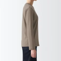 Women's Interlock Knit Crew Neck Long Sleeve T-Shirt