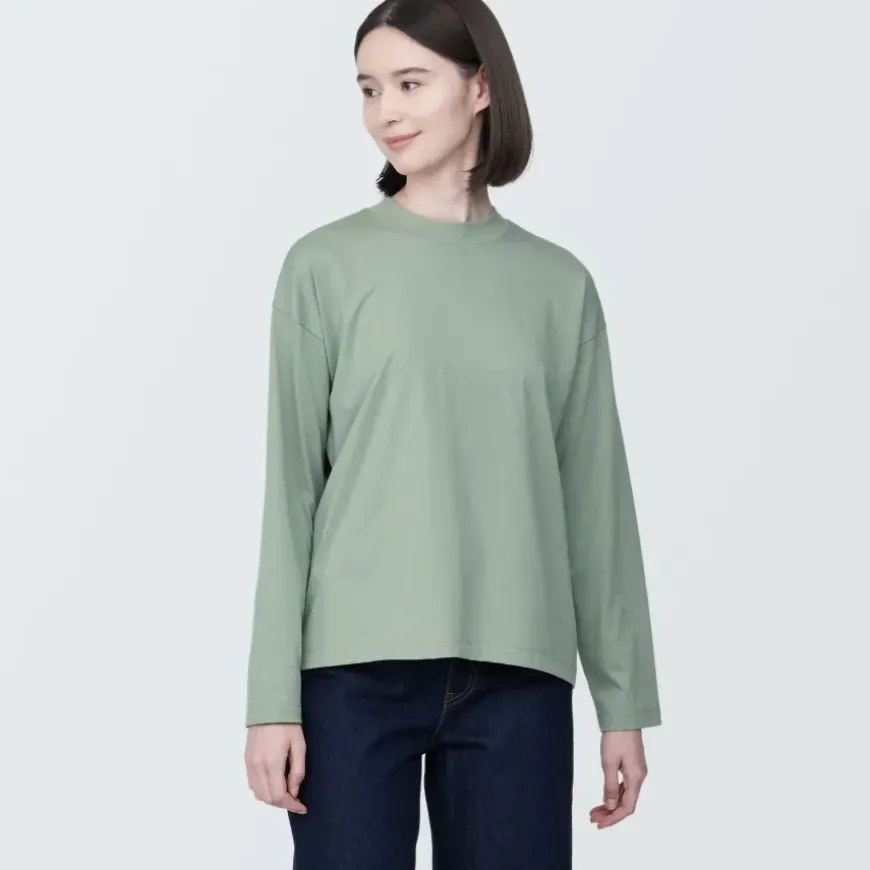 Women's Jersey Crew Neck Long Sleeve T-Shirt