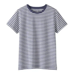 Women's Jersey Crew Neck Short Sleeve Striped T-Shirt