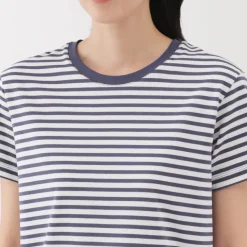 Women's Jersey Crew Neck Short Sleeve Striped T-Shirt