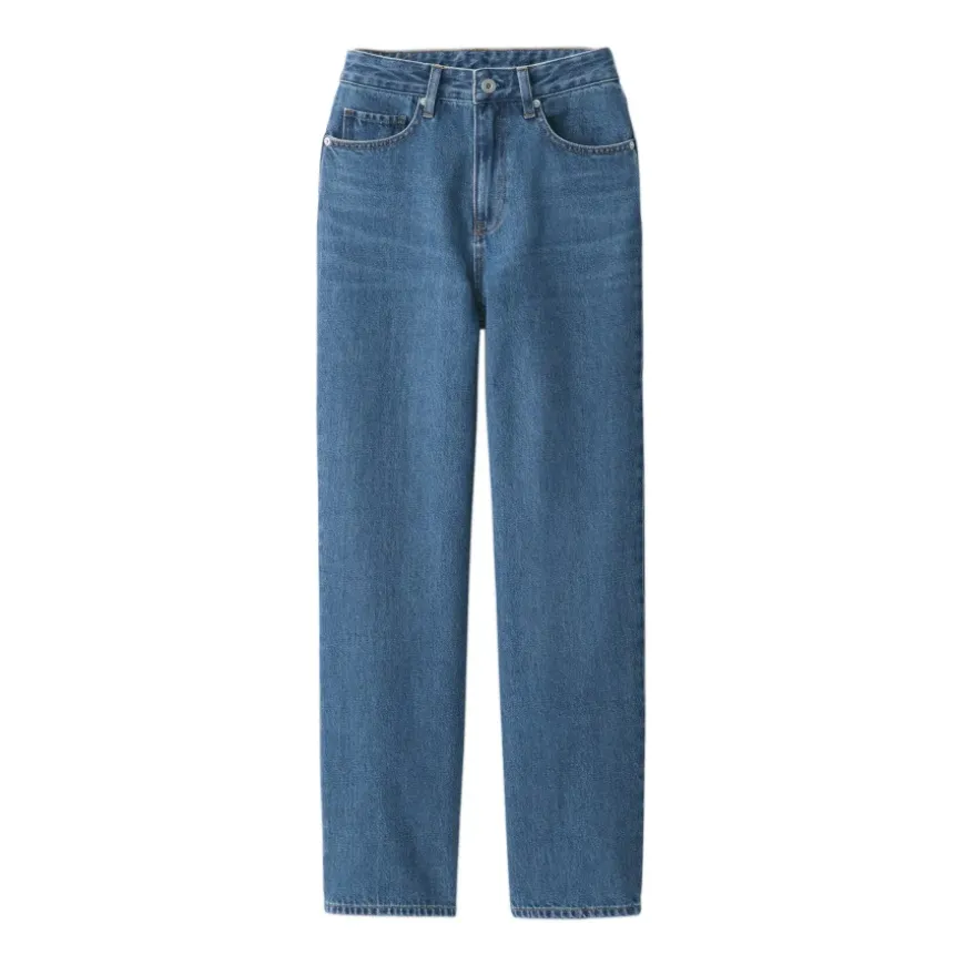 Women's Kapok Blend Denim Straight Pants
