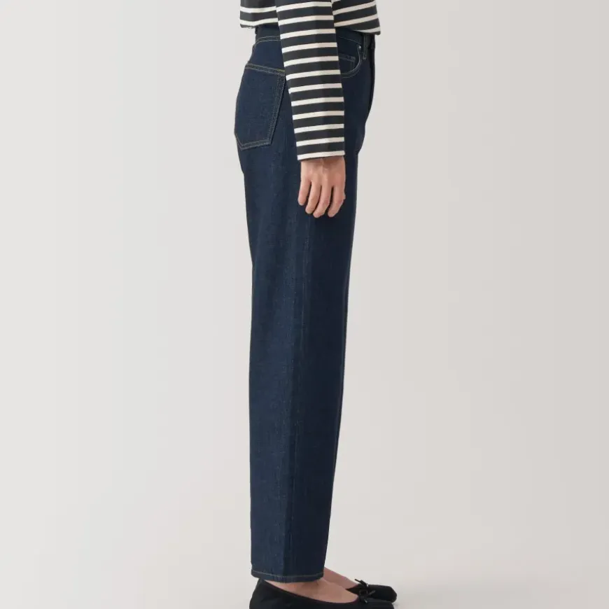 Women's Kapok Blend Denim Straight Pants