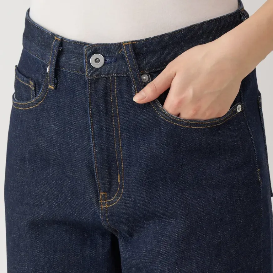 Women's Kapok Blend Denim Straight Pants