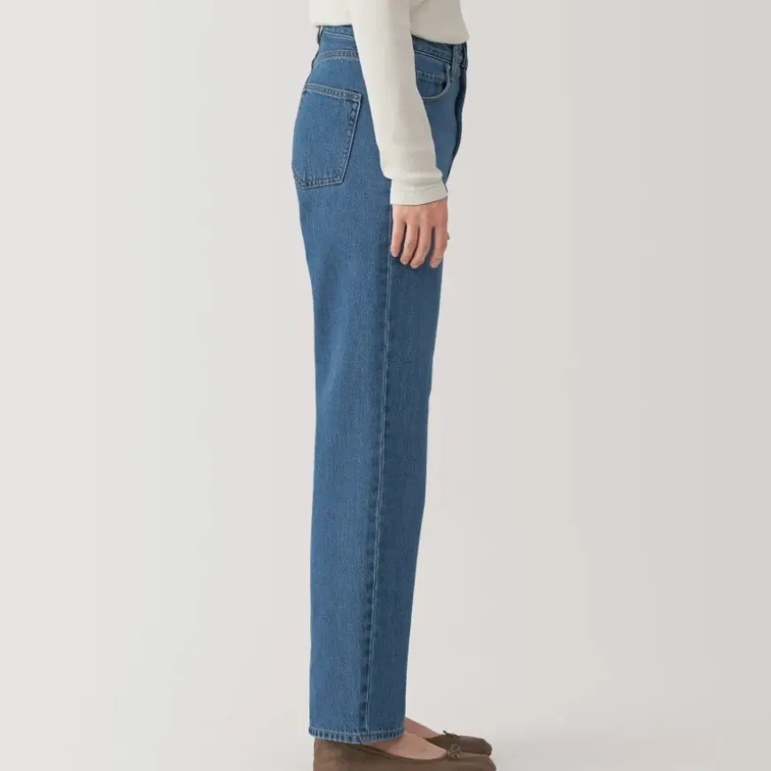 Women's Kapok Blend Denim Straight Pants