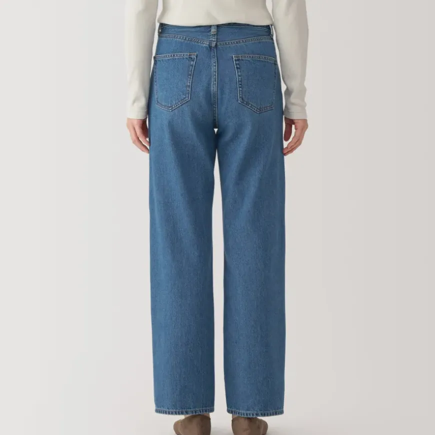 Women's Kapok Blend Denim Straight Pants