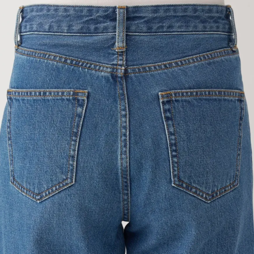 Women's Kapok Blend Denim Straight Pants