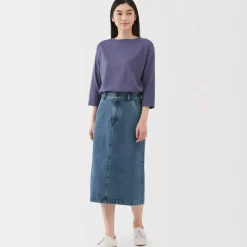 Women's Kapok Blend Denim A-Line Skirt