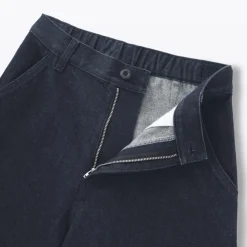 Women's Kapok Blend Denim Wide Tapered Pants