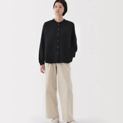 Women's Kapok Blend Double Gauze Long Sleeve Blouse