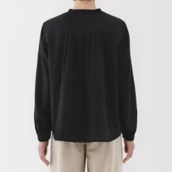 Women's Kapok Blend Double Gauze Long Sleeve Blouse
