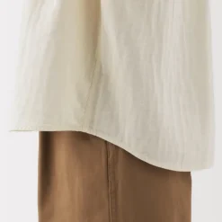 Women's Kapok Blend Double Gauze Long Sleeve Blouse