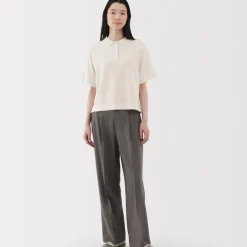 Women's Light Knit Short Sleeve Polo Jumper