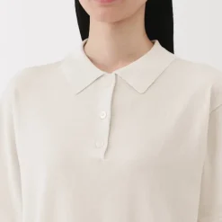 Women's Light Knit Short Sleeve Polo Jumper