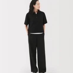 Women's Light Knit Short Sleeve Polo Jumper