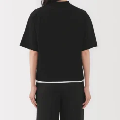 Women's Light Knit Short Sleeve Polo Jumper