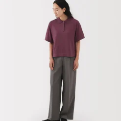 Women's Light Knit Short Sleeve Polo Jumper