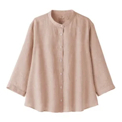 Women's Linen 3/4 Sleeve Striped Blouse