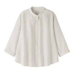 Women's Linen 3/4 Sleeve Striped Blouse