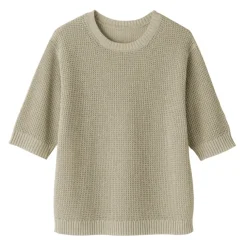Women's Linen Blend Half Sleeve Sweater