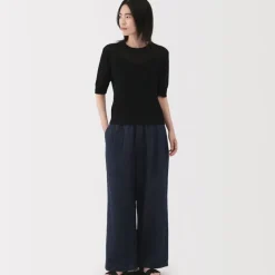 Women's Linen Blend Half Sleeve Sweater