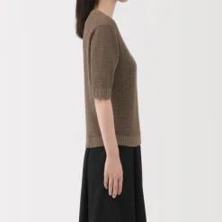 Women's Linen Blend Half Sleeve Sweater