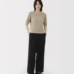 Women's Linen Blend Half Sleeve Sweater