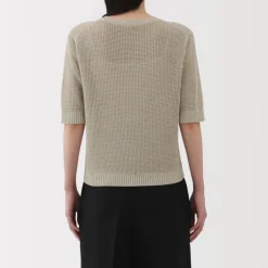 Women's Linen Blend Half Sleeve Sweater